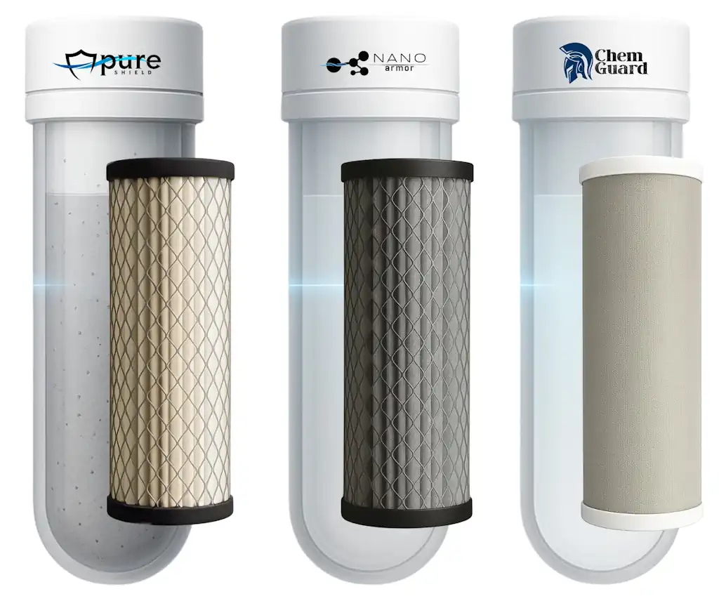 Pure Way 3-Stage Whole-Home Water Filtration System - Every Tap Purified